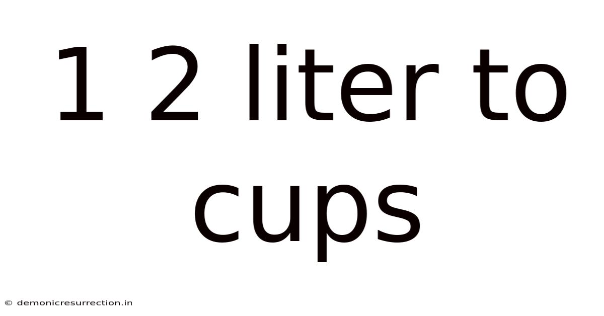 1 2 Liter To Cups