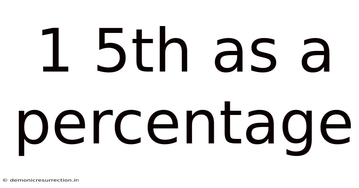 1 5th As A Percentage