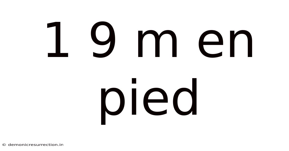 1 9 M En Pied