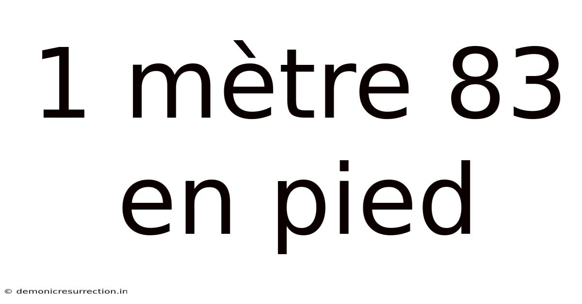 1 Mètre 83 En Pied