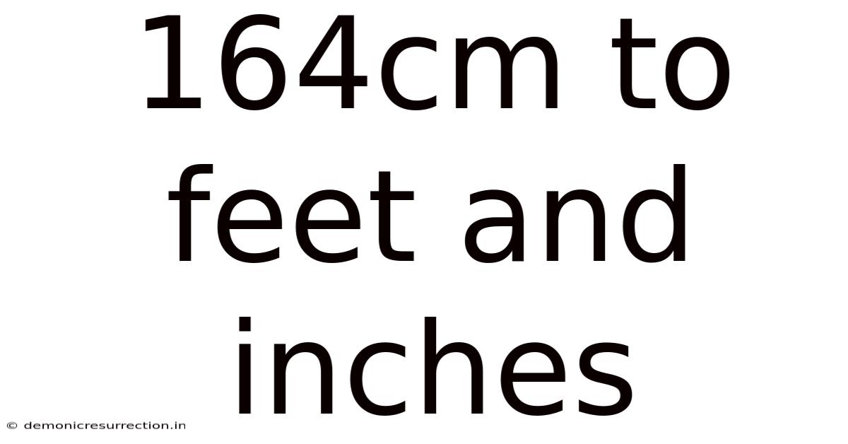 164cm To Feet And Inches