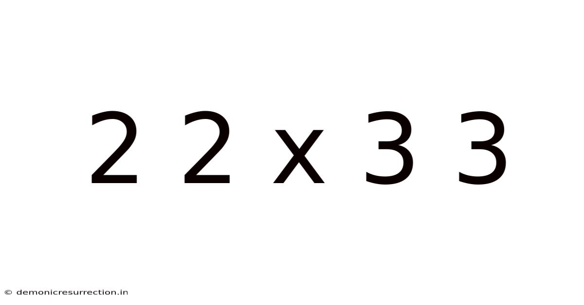 2 2 X 3 3