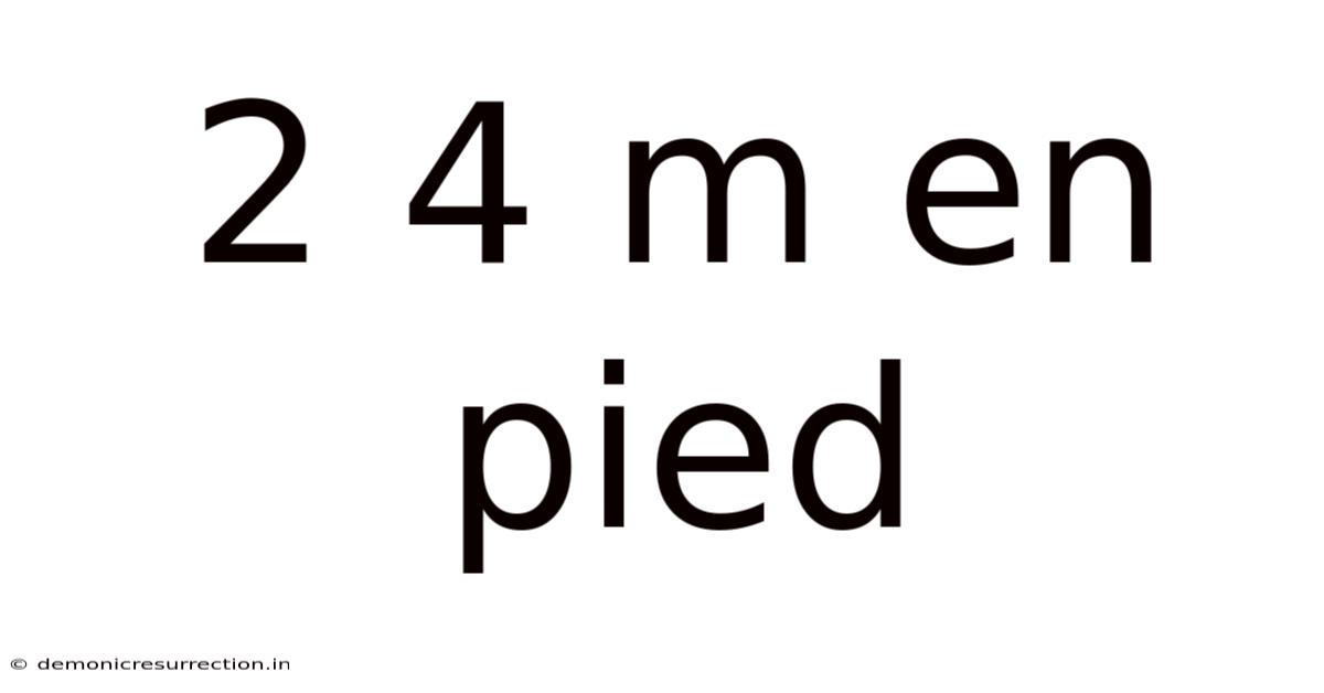 2 4 M En Pied