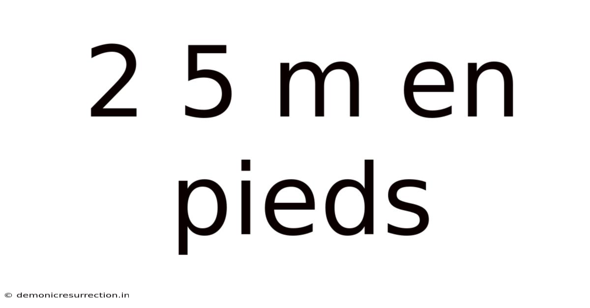 2 5 M En Pieds
