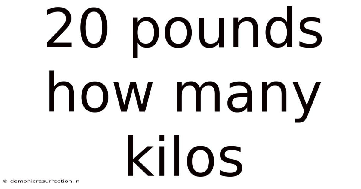 20 Pounds How Many Kilos
