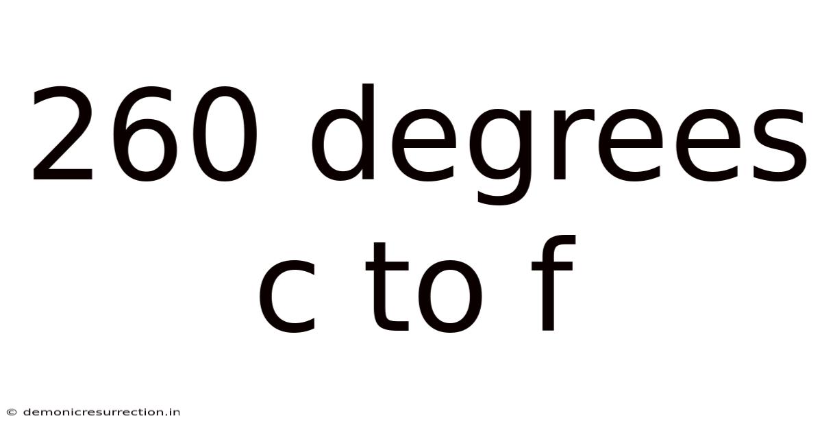 260 Degrees C To F