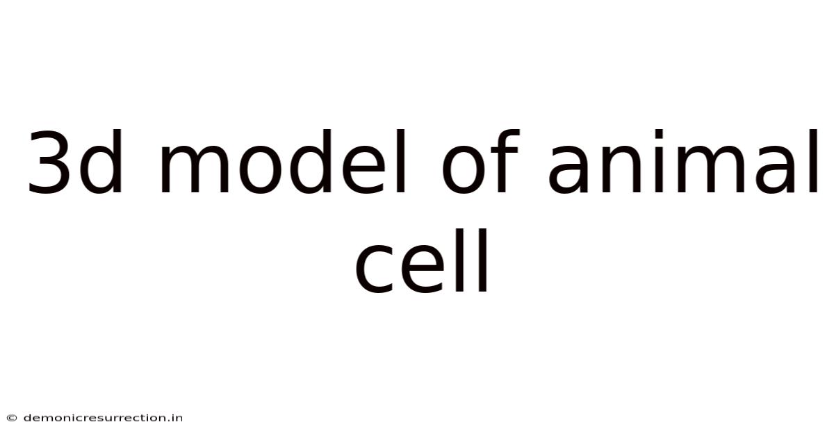 3d Model Of Animal Cell