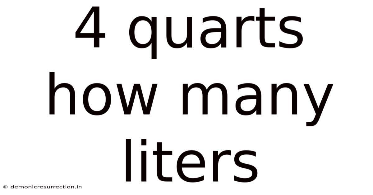 4 Quarts How Many Liters