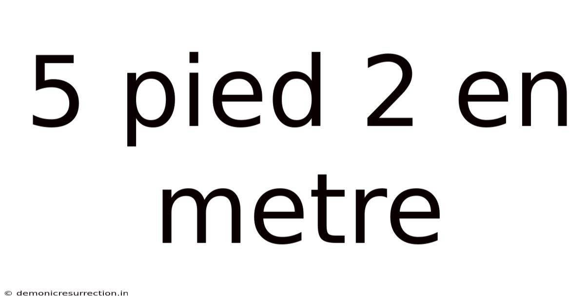 5 Pied 2 En Metre