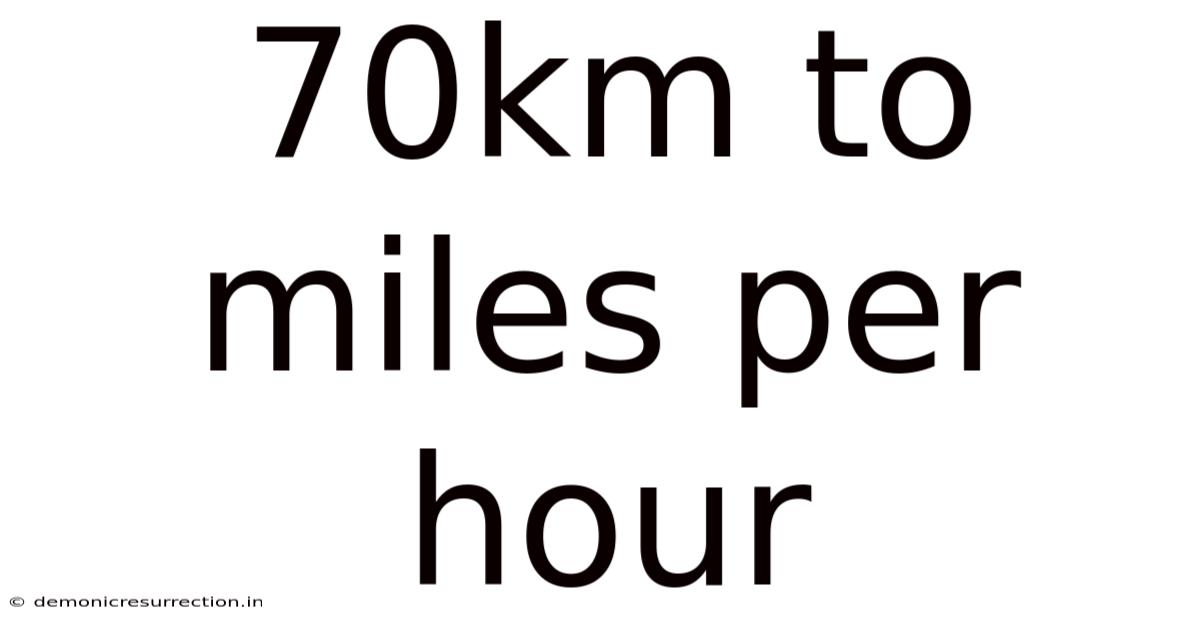 70km To Miles Per Hour