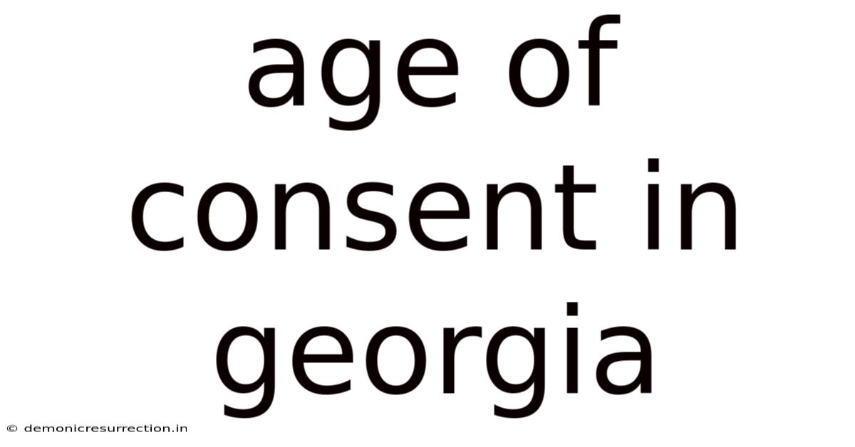 Age Of Consent In Georgia