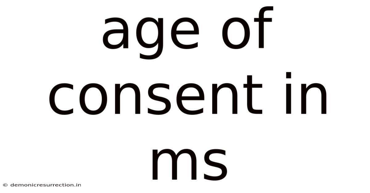 Age Of Consent In Ms