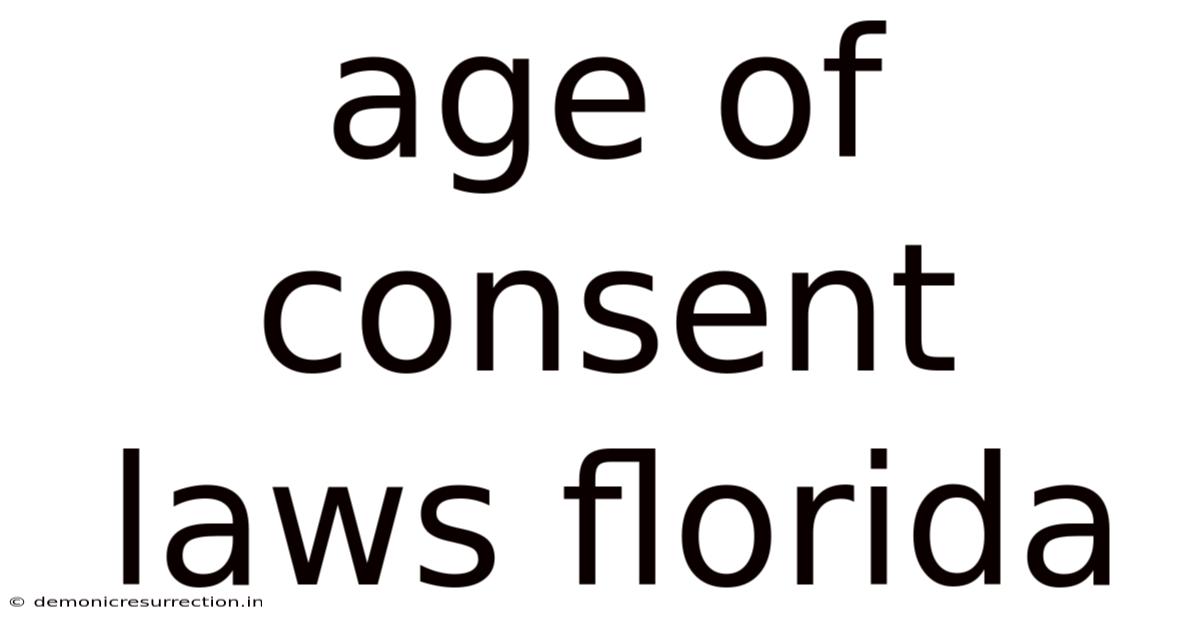 Age Of Consent Laws Florida