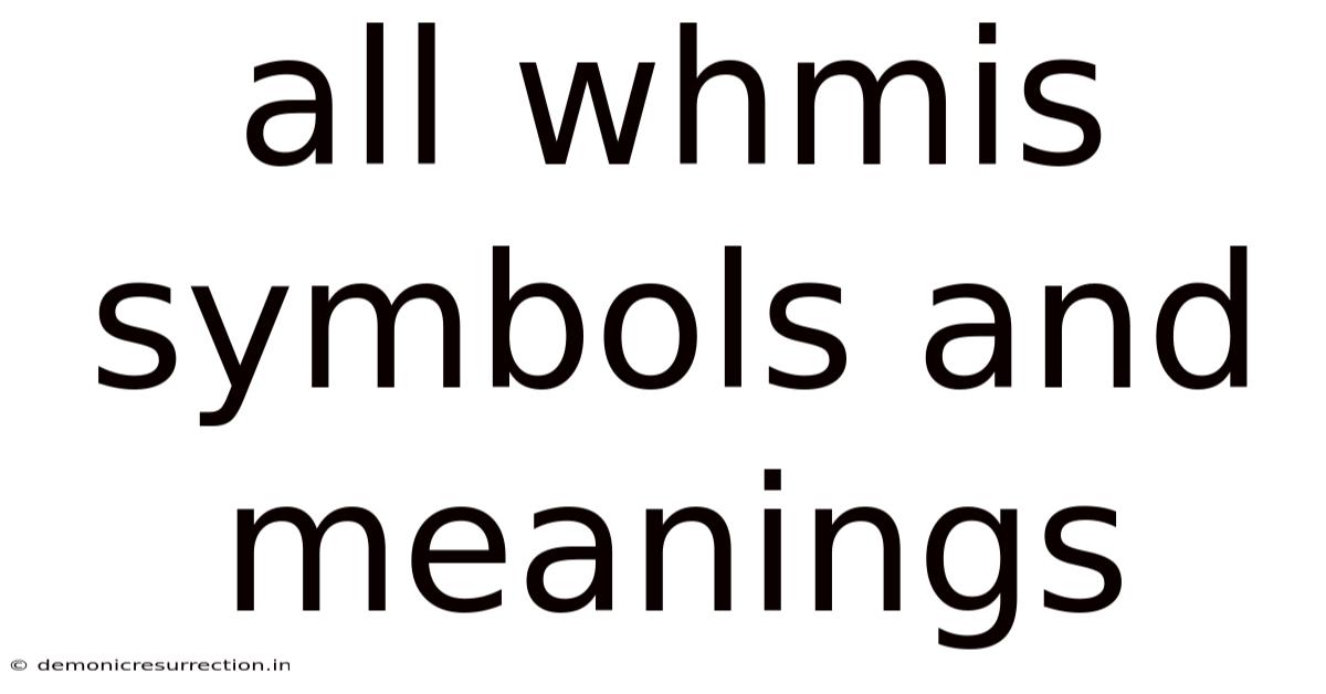 All Whmis Symbols And Meanings