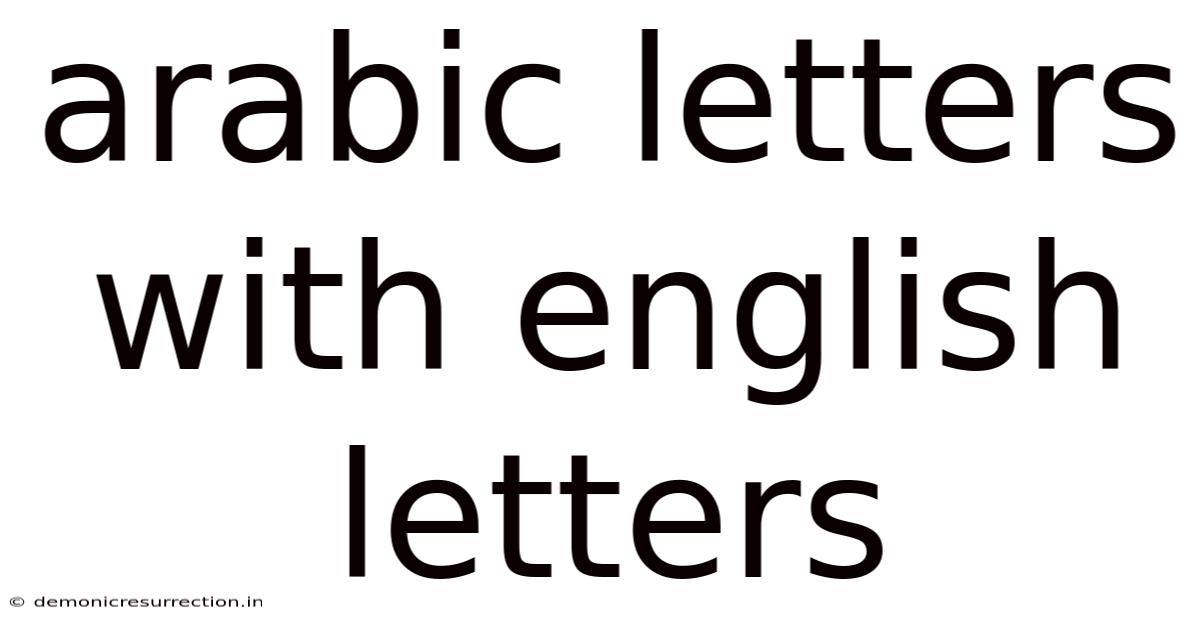 Arabic Letters With English Letters