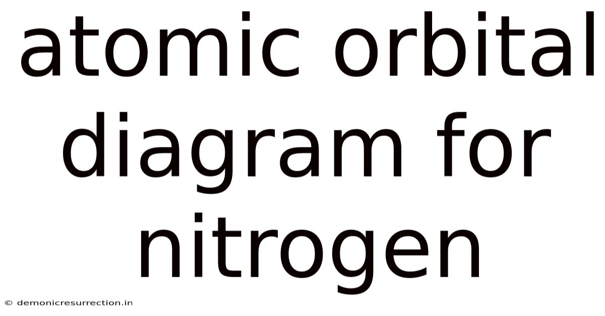 Atomic Orbital Diagram For Nitrogen