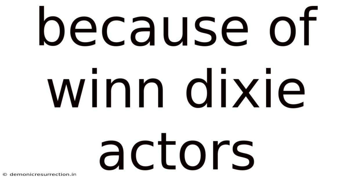 Because Of Winn Dixie Actors