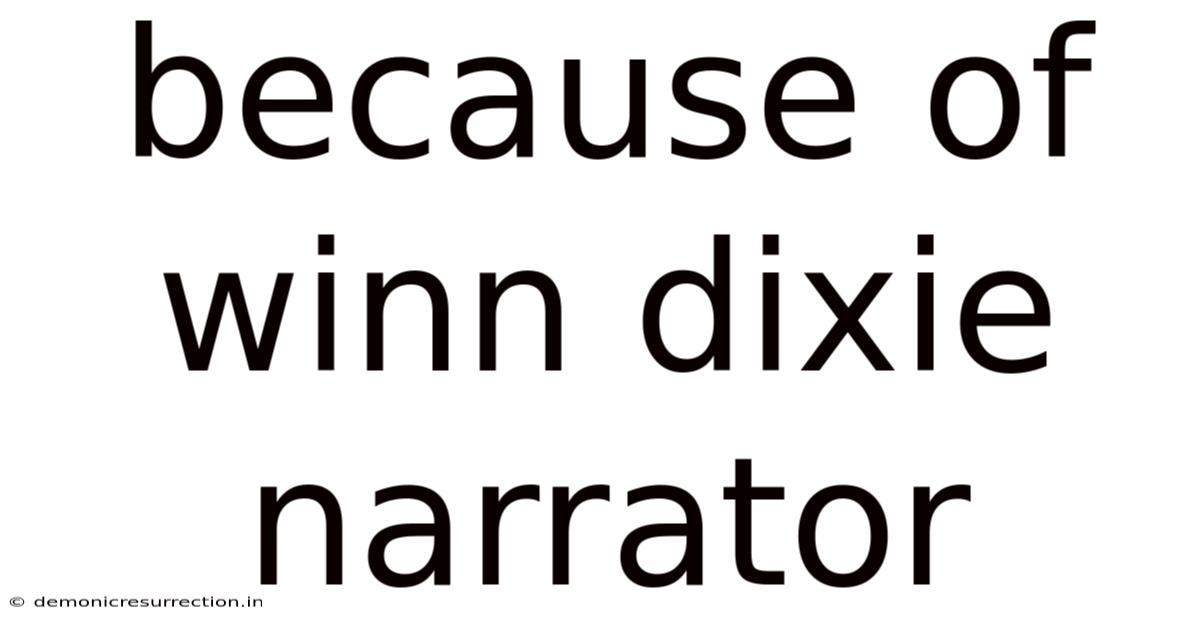 Because Of Winn Dixie Narrator