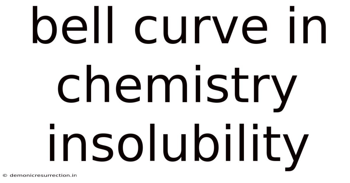 Bell Curve In Chemistry Insolubility