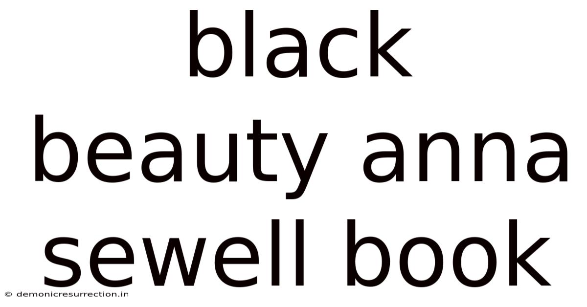 Black Beauty Anna Sewell Book