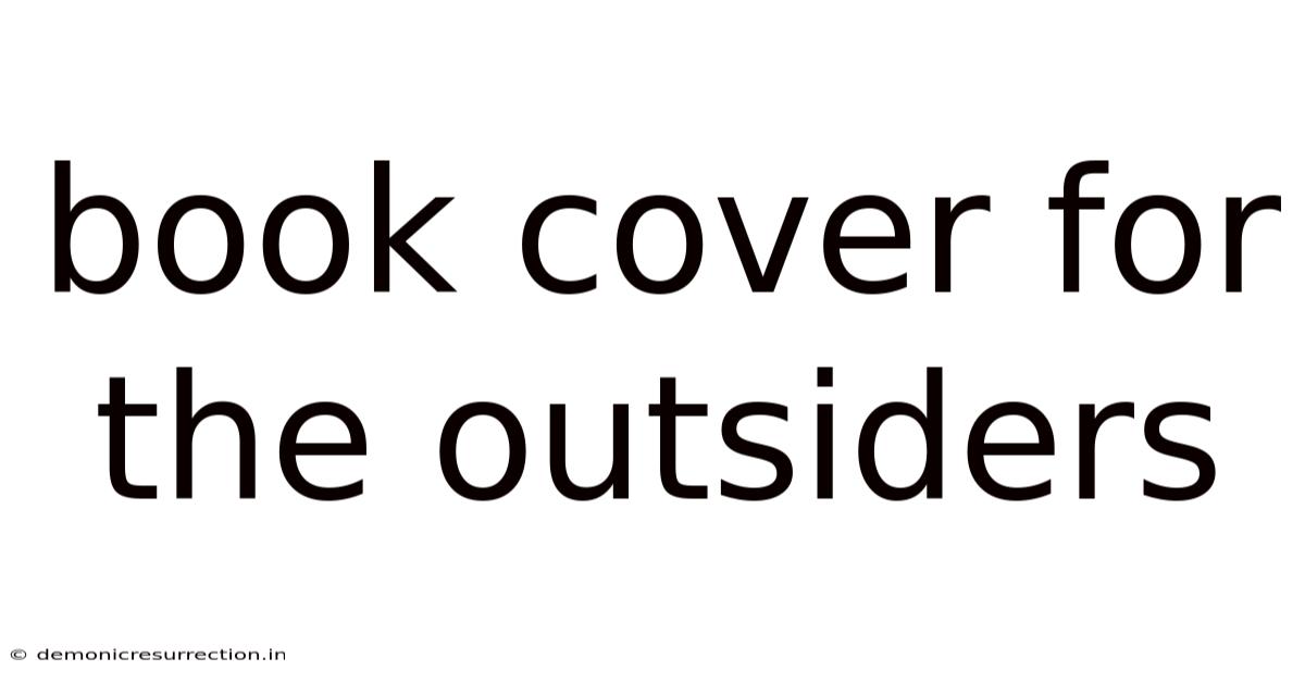 Book Cover For The Outsiders