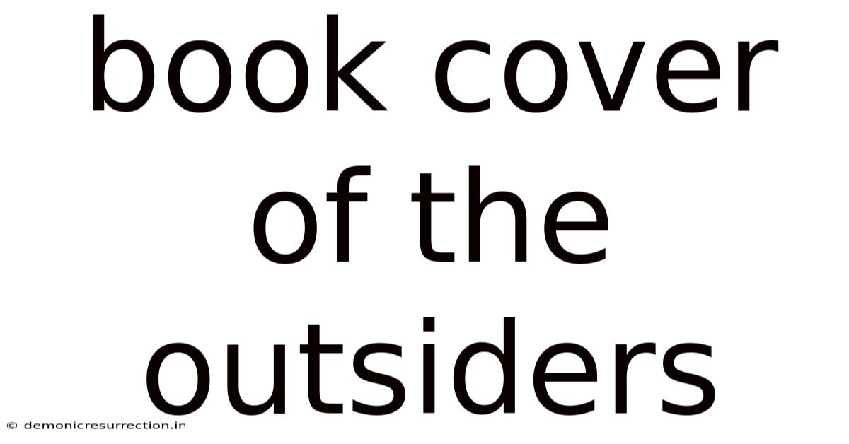 Book Cover Of The Outsiders