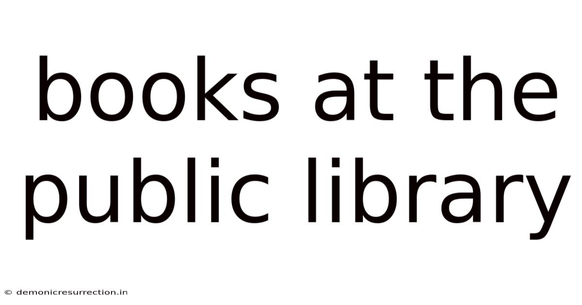 Books At The Public Library