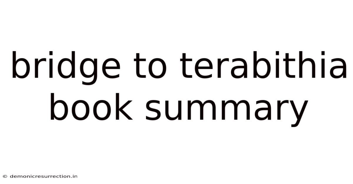 Bridge To Terabithia Book Summary