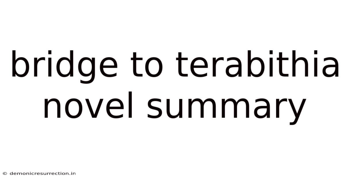 Bridge To Terabithia Novel Summary