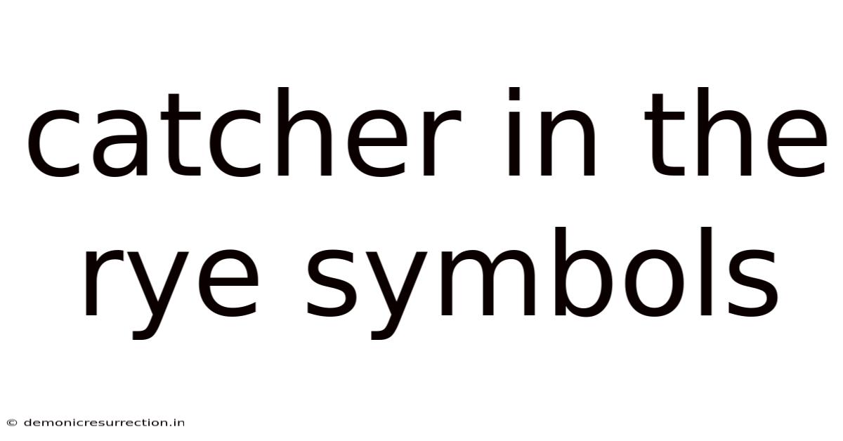 Catcher In The Rye Symbols