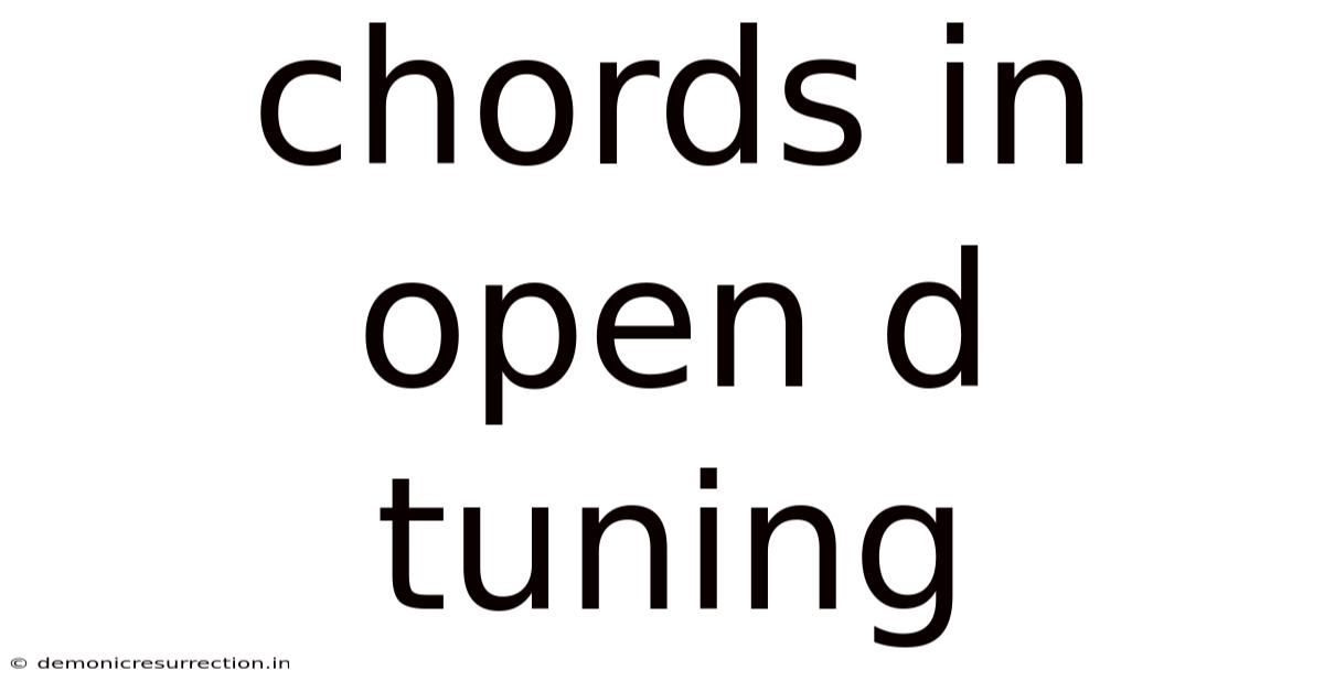 Chords In Open D Tuning
