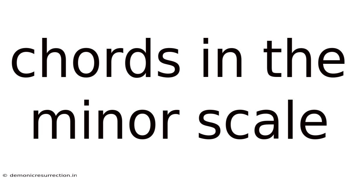 Chords In The Minor Scale