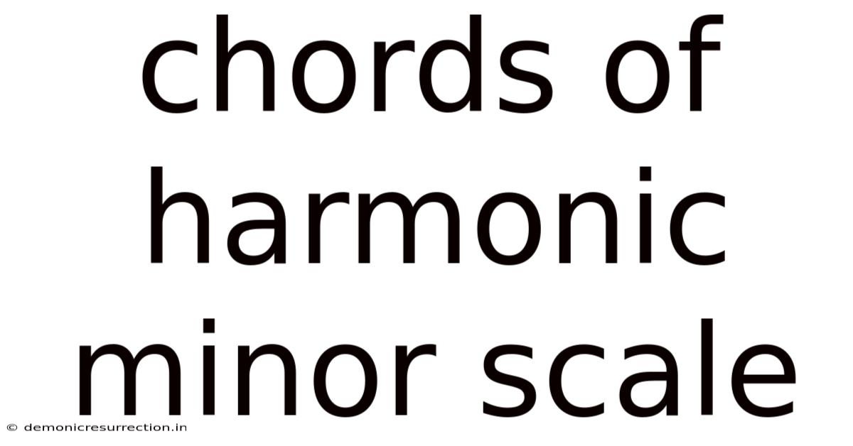 Chords Of Harmonic Minor Scale