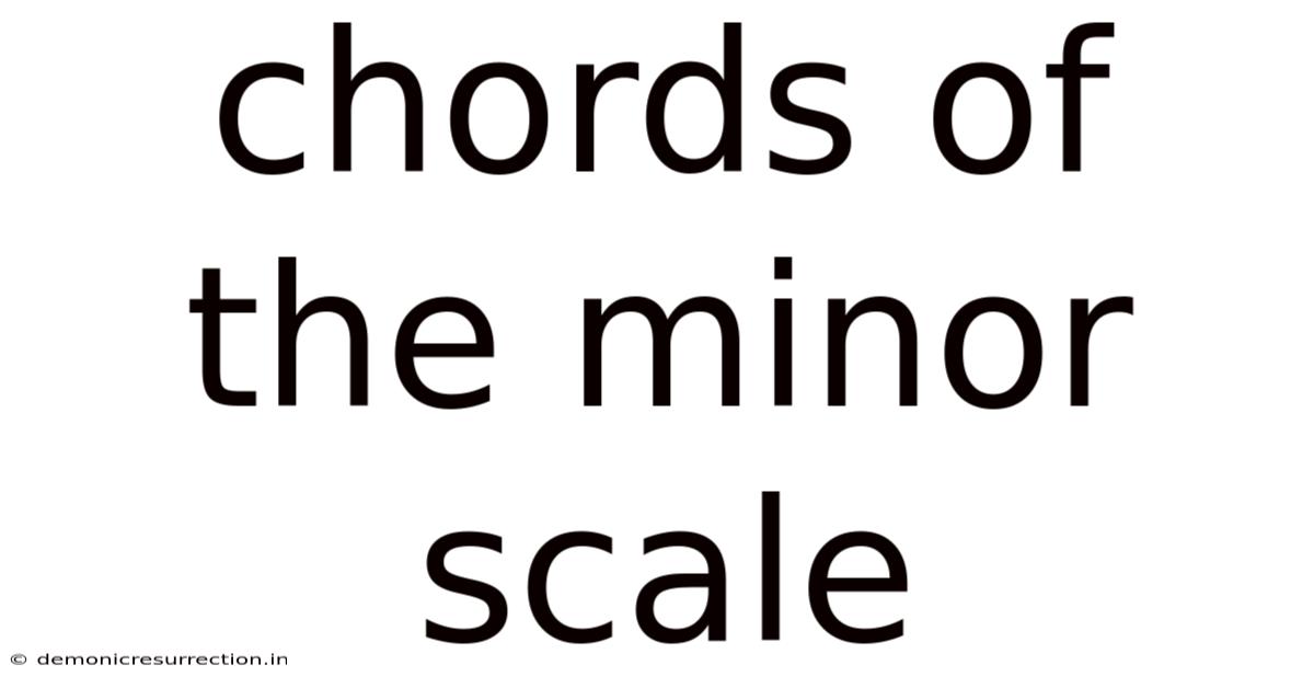 Chords Of The Minor Scale