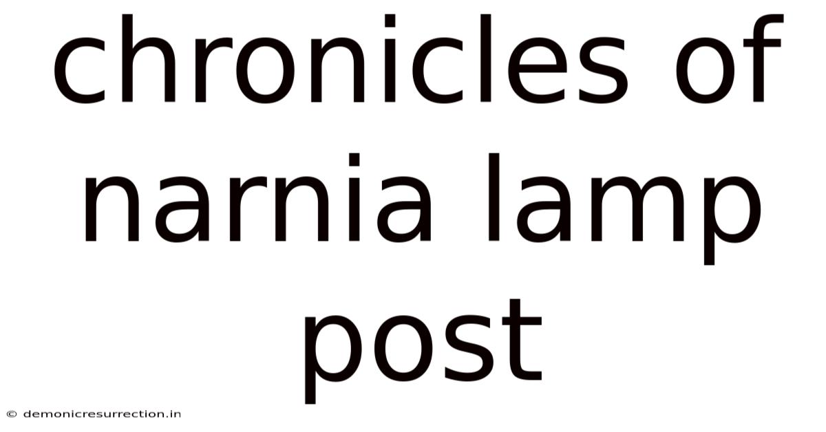 Chronicles Of Narnia Lamp Post