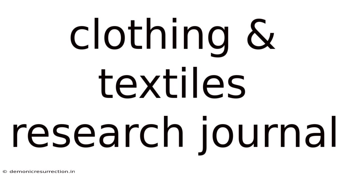 Clothing & Textiles Research Journal
