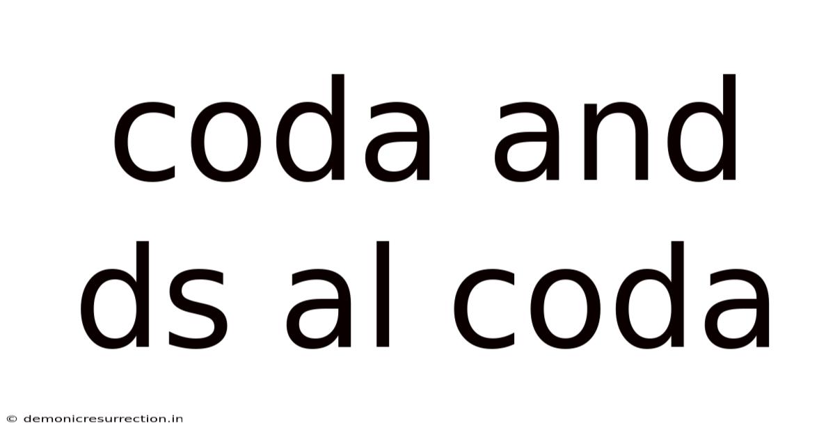 Coda And Ds Al Coda