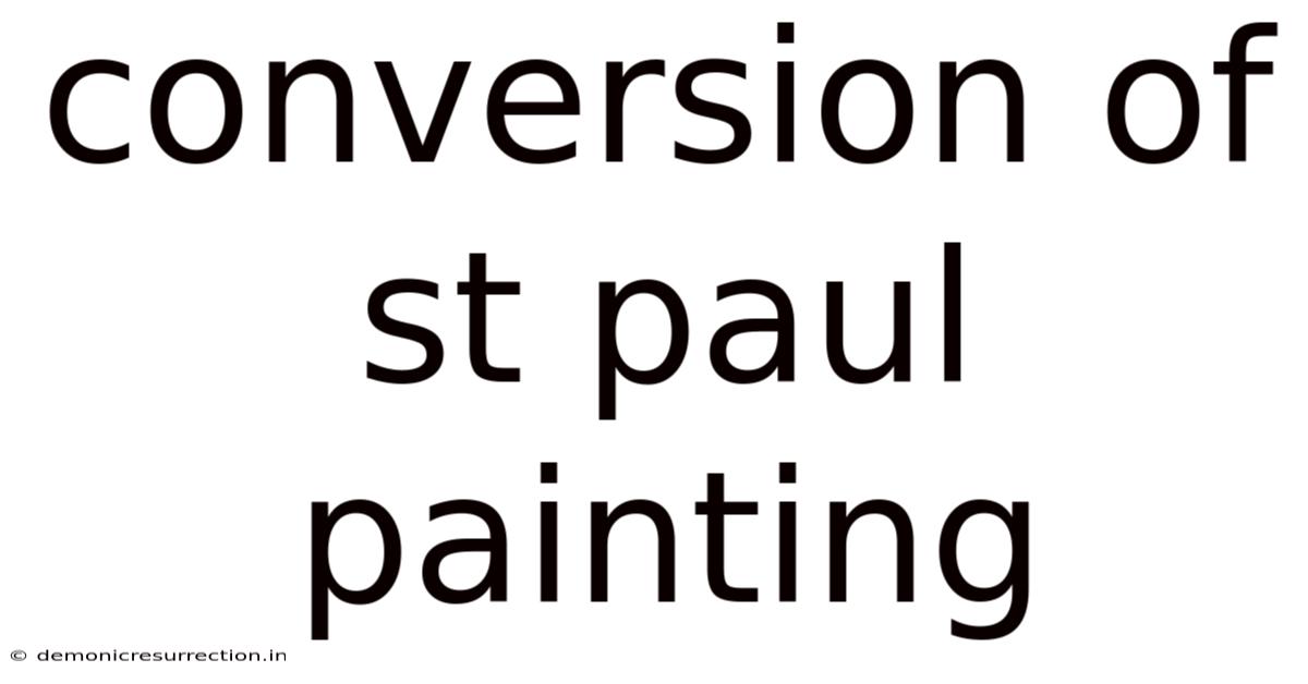 Conversion Of St Paul Painting