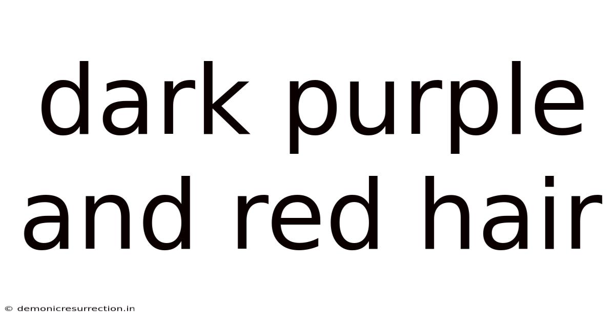 Dark Purple And Red Hair
