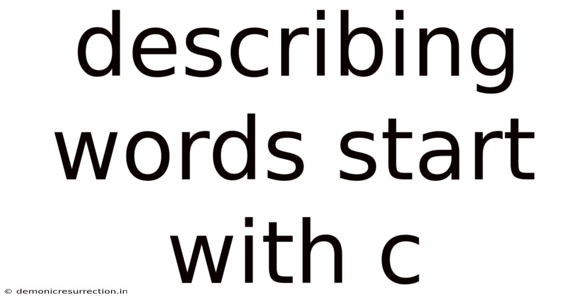Describing Words Start With C