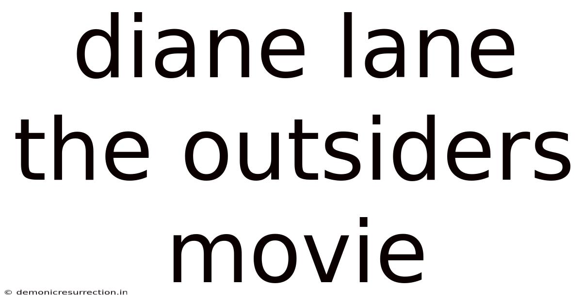 Diane Lane The Outsiders Movie