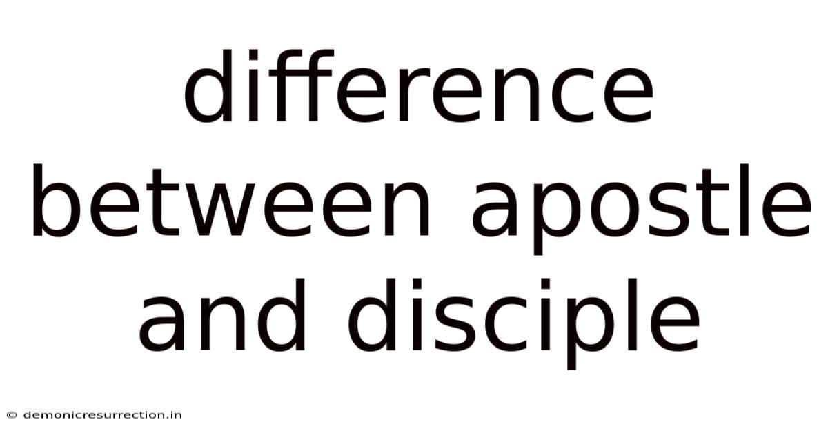 Difference Between Apostle And Disciple