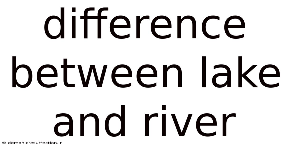 Difference Between Lake And River