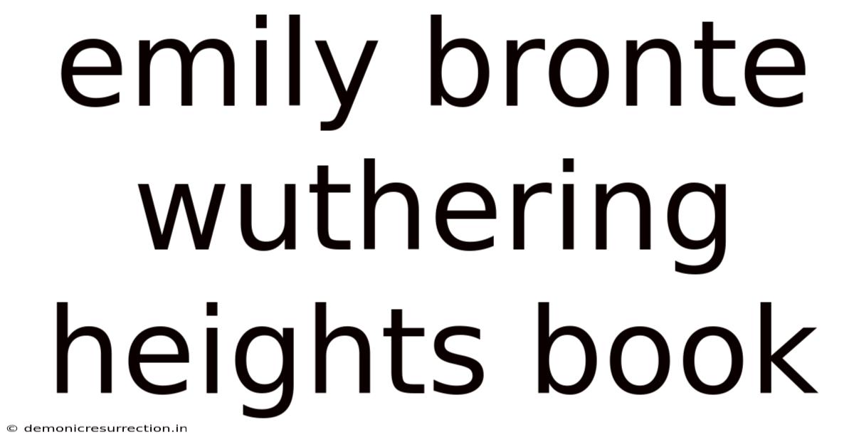 Emily Bronte Wuthering Heights Book