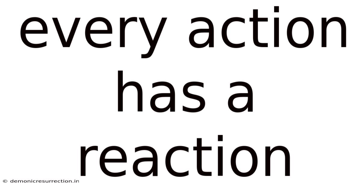 Every Action Has A Reaction