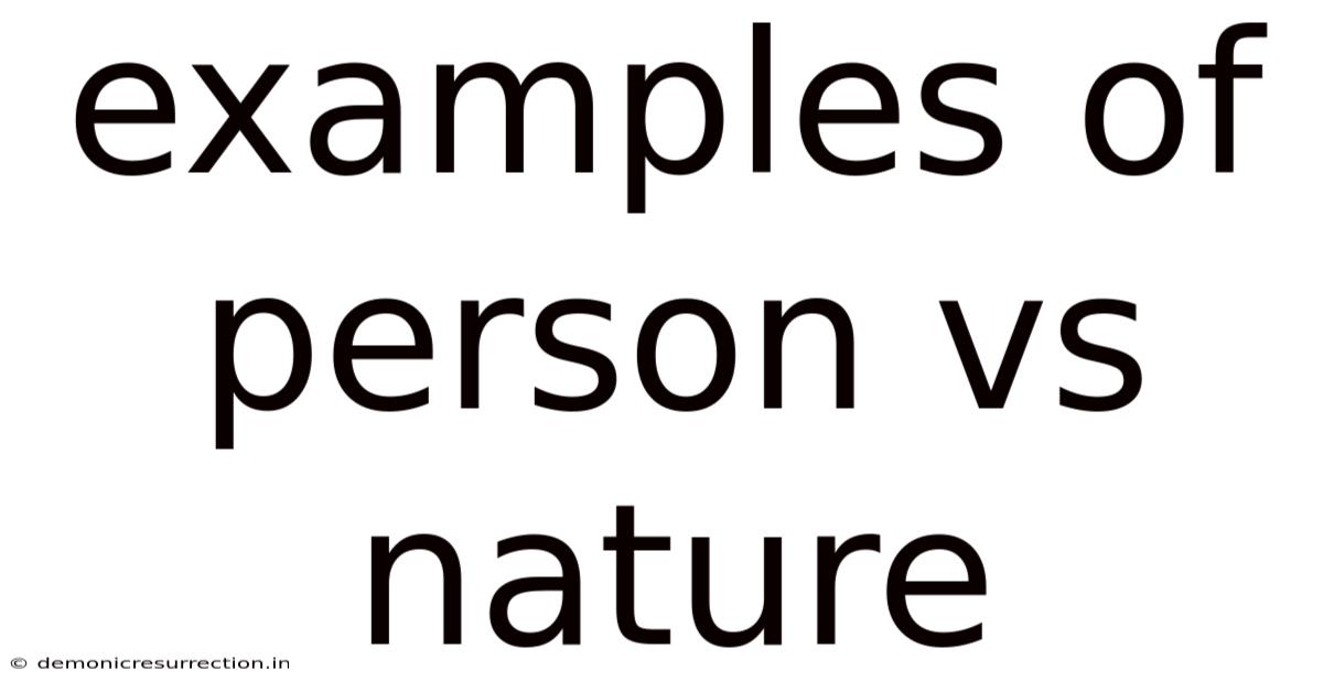 Examples Of Person Vs Nature