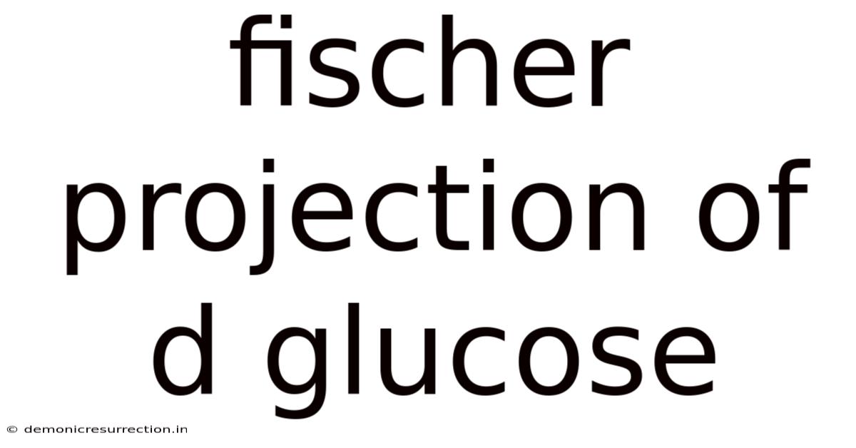 Fischer Projection Of D Glucose
