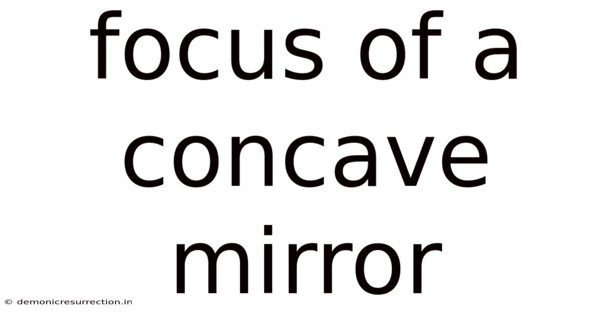 Focus Of A Concave Mirror