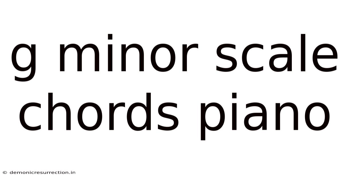 G Minor Scale Chords Piano