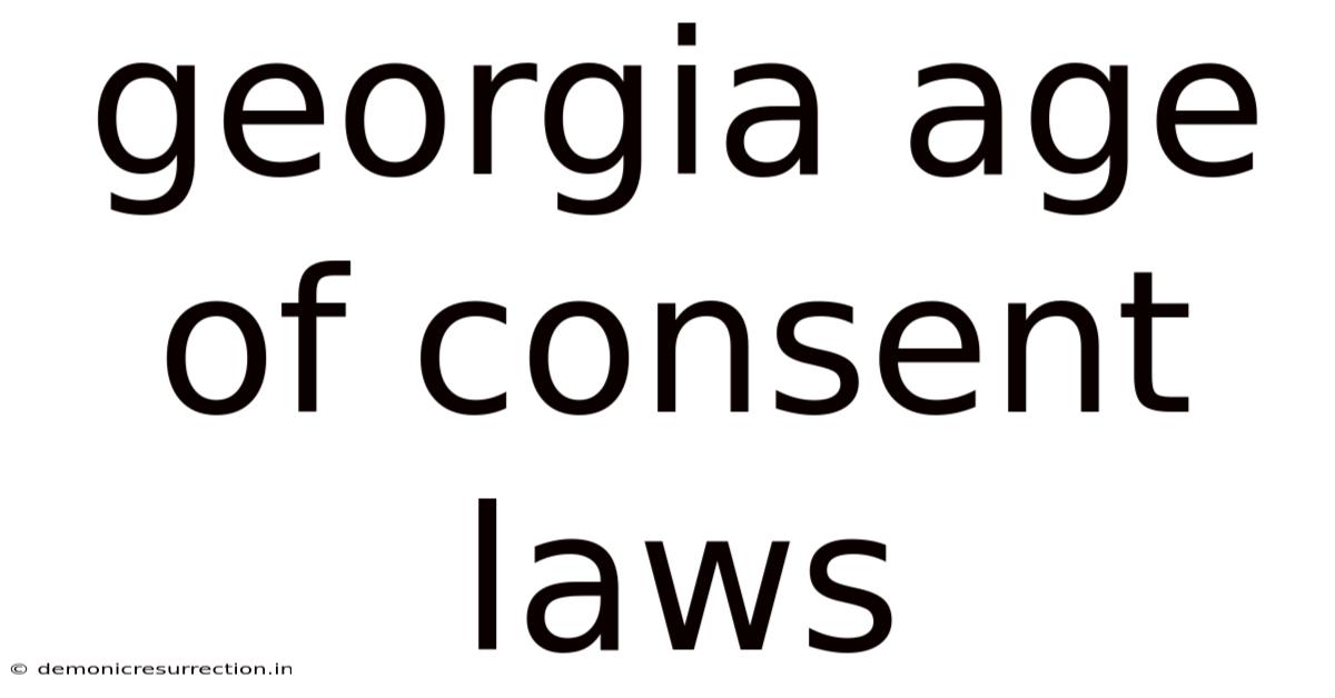 Georgia Age Of Consent Laws